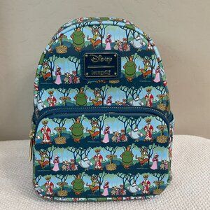 LOUNGEFLY ~ Disney Robin Hood Characters AOP Mini Backpack - NWT!